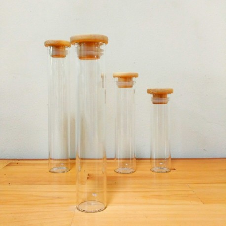 Sample Tube with Wooden Lid Ø 34 x 180 mm