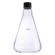 Bottle Conical 1000ml, Screw Cap. GL 32, Black