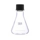 Bottle Conical 100ml, Screw Cap. GL 25, Black