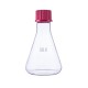 Bottle Conical 250ml, Screw Cap. GL 32, Red