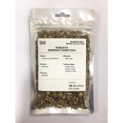 Green Bean Coffee Robusta, Sumatera, Semendo Natural, 125 gr